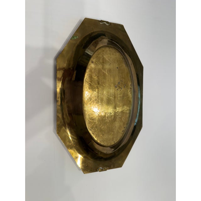 Add a touch of old-world bohemian charm to your decor with this gorgeous Vintage Etched Brass Basket Tray. This beautiful...