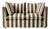 Sophie Conran Coco 2 Seater Sofa - Chocolate Stripes with Knife Edge Cushion For Sale