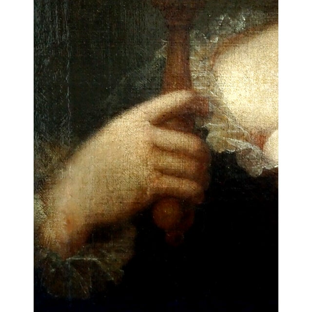 Jean-Baptiste Perronneau, Portrait of a Lady, France, 1800s, Oil on Canvas For Sale - Image 12 of 18