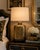 Vintage Chinoiserie Engraved Brass Bird Table Lamp With Cloud-Edge Base For Sale - Image 4 of 4