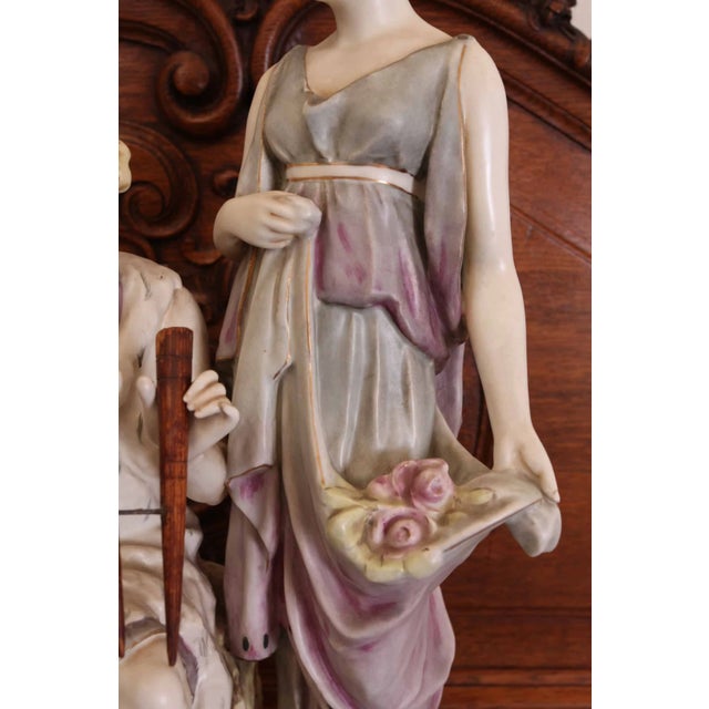 2000 - 2009 Stoneware Sculpture of Young Couple from Royal Dux For Sale - Image 5 of 8