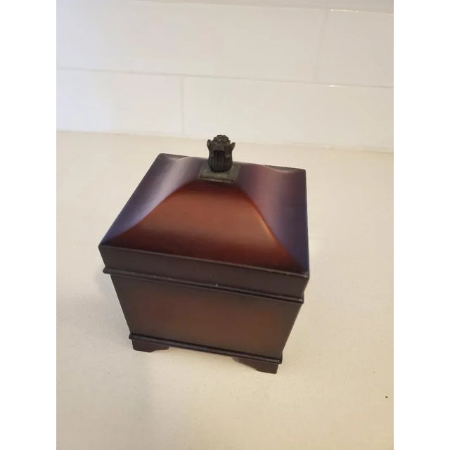 Late 20th Century Petite Wooden Musical Jewelry Box, Vintage For Sale - Image 5 of 7