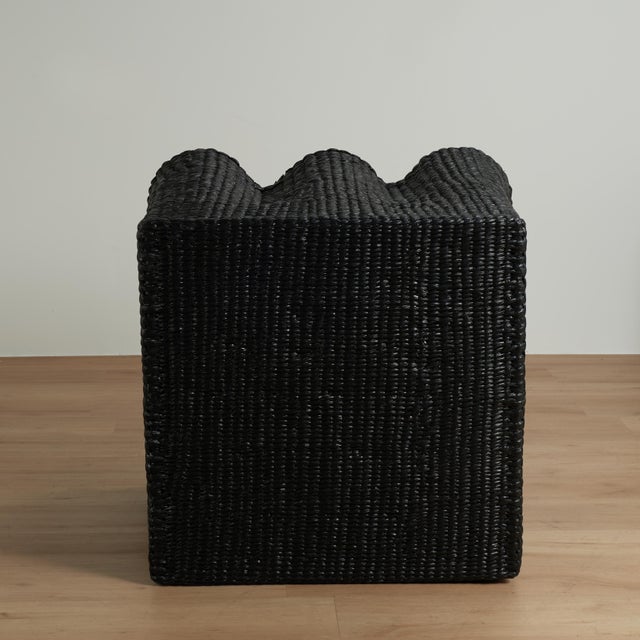 Black Pair of Black Square Ghost Drapery Stands For Sale - Image 8 of 10
