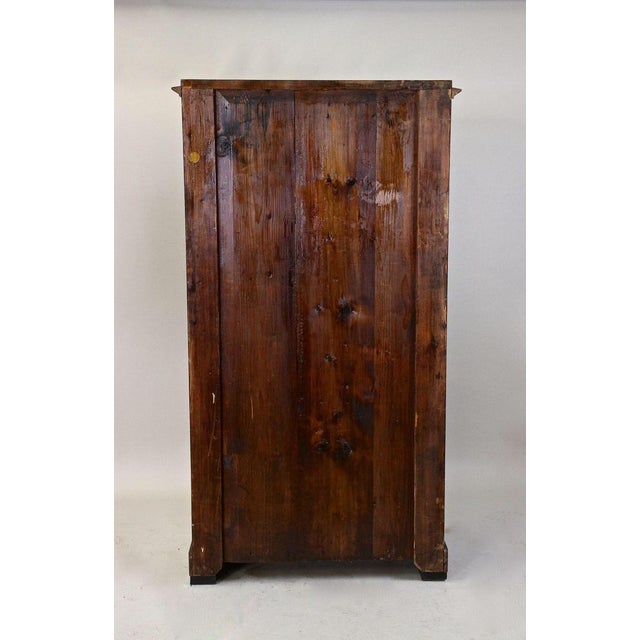 Biedermeier Display Cabinet or Bookcase in Walnut, Austria, 19th Century For Sale - Image 12 of 18