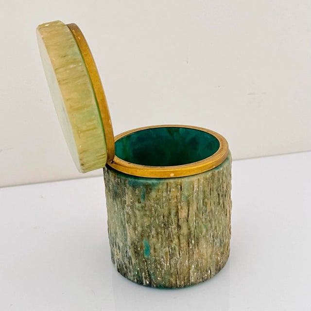 This exquisite vintage MCM Italian alabaster box reflects the craftsmanship and style of renowned Italian artisans such as...