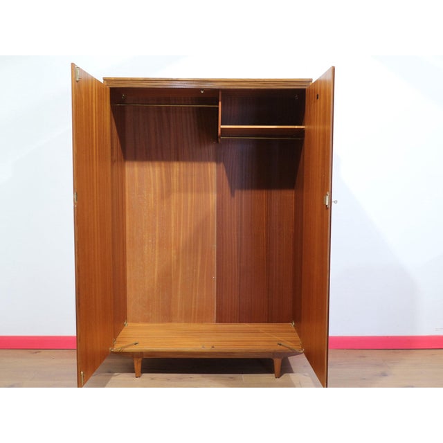 Brown Mid Century Modern Vintage Teak Butilux Armoire Wardrobe For Sale - Image 8 of 13