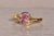 1990s Cinco Calle: Pink Sapphire and Natural Diamond Ring in Yellow Gold For Sale - Image 5 of 11