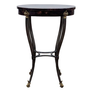 Ethan Allen Hollywood Regency Style Oval Side Table For Sale