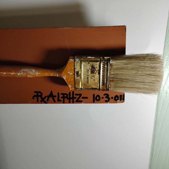 This piece titled "Nailed to a Cross" is an original piece of folk art created by the Columbus, Georgia-based self-taught...