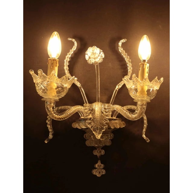 Murano Glass Wall Lamp For Sale - Image 3 of 8