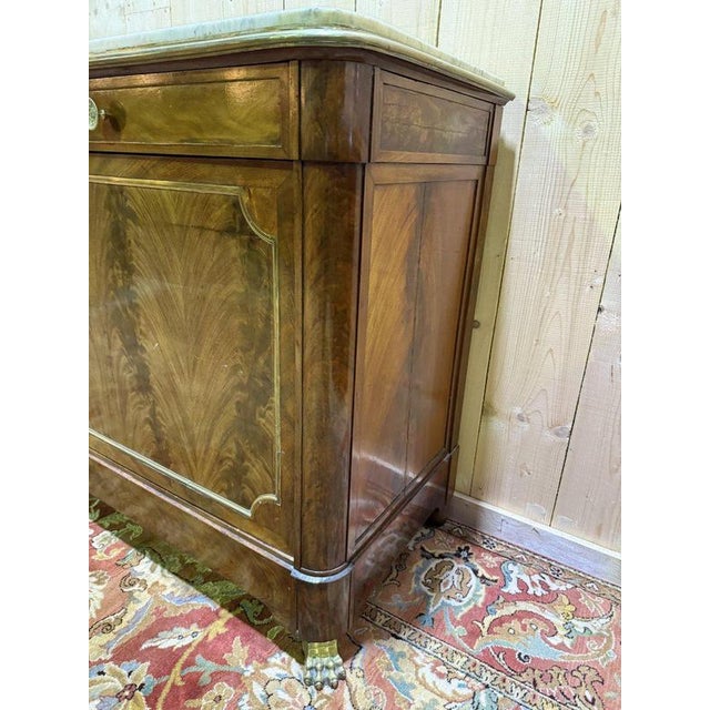 Restoration Mahogany Sideboard with Brass Trim For Sale - Image 3 of 13