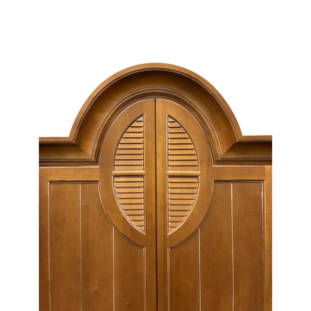 Tan Rare 1990s Ethan Allen Swedish Home Collection Gustavian Armoire For Sale - Image 8 of 12