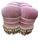 Vintage Velvet Tufted Ottoman Pouf or Vanity Bench With Tassels For Sale In Miami - Image 6 of 12