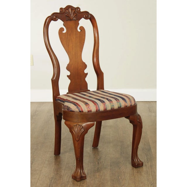 Wood Queen Anne Style Shell Carved Side Chairs - A Pair For Sale - Image 7 of 13