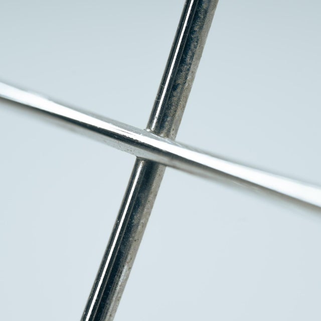 Mid-Century Modern Vintage Italian Wire Chairs in Chrome & Metallic Thread, 1974, Set of 4 For Sale - Image 3 of 18