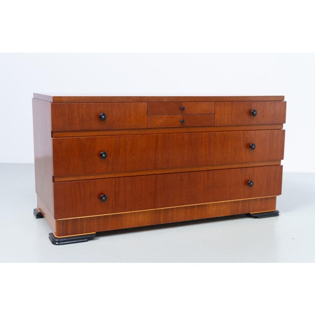 Art Deco Danish Low Mahogany Dresser, 1930s For Sale - Image 9 of 18