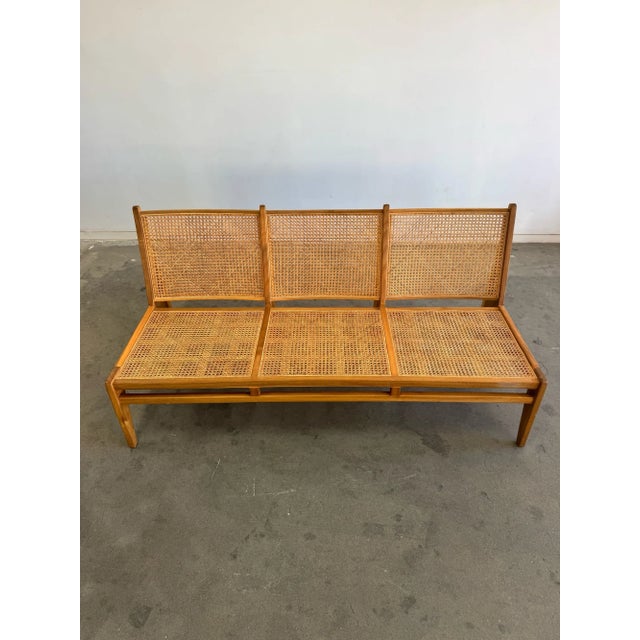 Wood France and Son Mid Century Jeanneret Kangaroo Sofa For Sale - Image 7 of 12