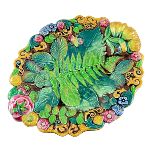 Samuel Alcock Royal Palissy Majolica Footed Comport