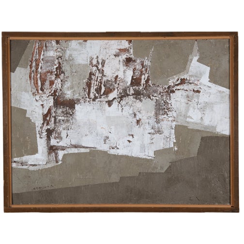 Anton Michielse, Flight in Earthy Greys and Muted Tones, 1960s-1970s, Mixed Media For Sale
