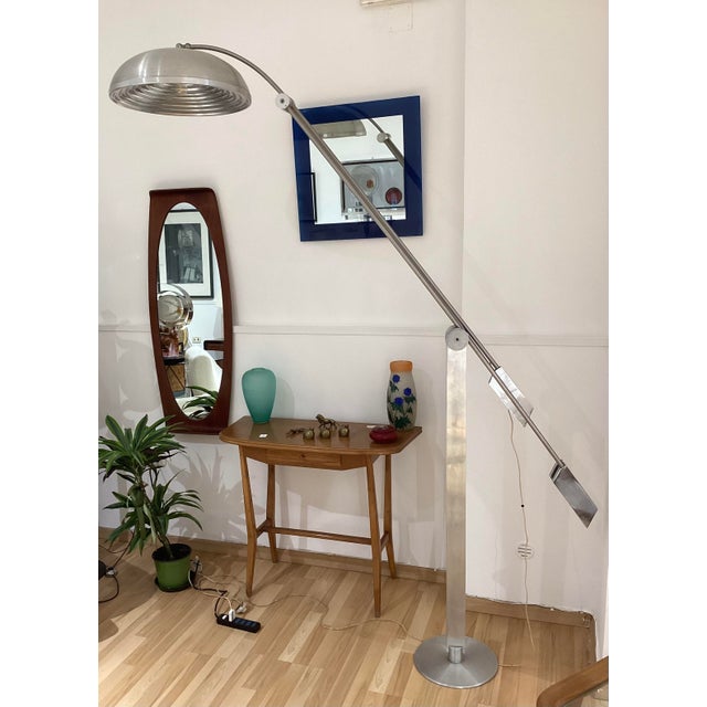 Vintage Italian Adjustable Aluminum Floor Lamp, 1970s For Sale - Image 12 of 15
