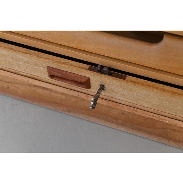 Danish Double Tambour Cabinet in Oak and Teak from Næstved Møbelfabrik, 1960s For Sale - Image 15 of 18