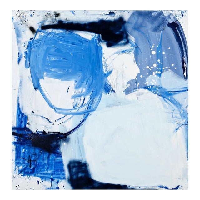 Contemporary Abstract Acrylics, Ink, Spraypaint on Canvas Painting "Right From the Source" by Manuela Karin Knaut For Sale