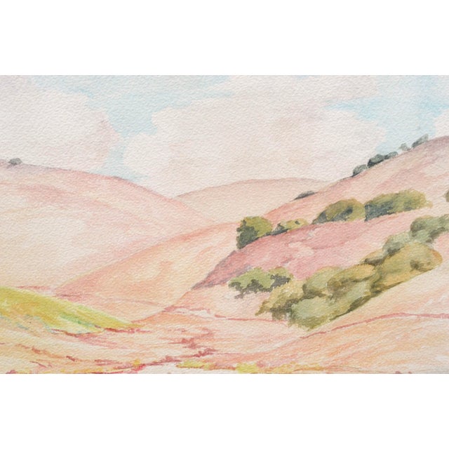 Aromas California Pink and Gold Hills Landscape by Cor De Gavere Jolly Daubers For Sale - Image 4 of 5