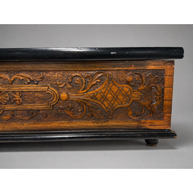 Wood Venetian Renaissance Revival Carved Walnut Bible Casket With Lion of Saint Mark For Sale - Image 7 of 9