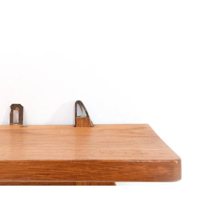 Wood Art Deco Amsterdamse School Wall Coat Rack in Oak, 1920s For Sale - Image 7 of 9