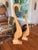 Striking pair of hand-carved wooden goose sculptures, signed/inscribed “H. Baigmohammad” and dated “4-25-78” on the...