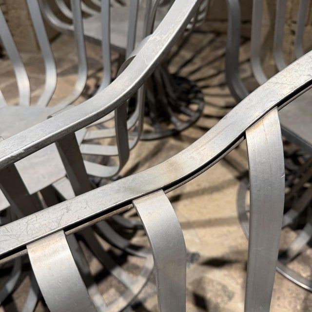 Metal Mid-Century Modern Tulip Patio Armchairs by Herbert Saiger for Russell Woodard For Sale - Image 7 of 18