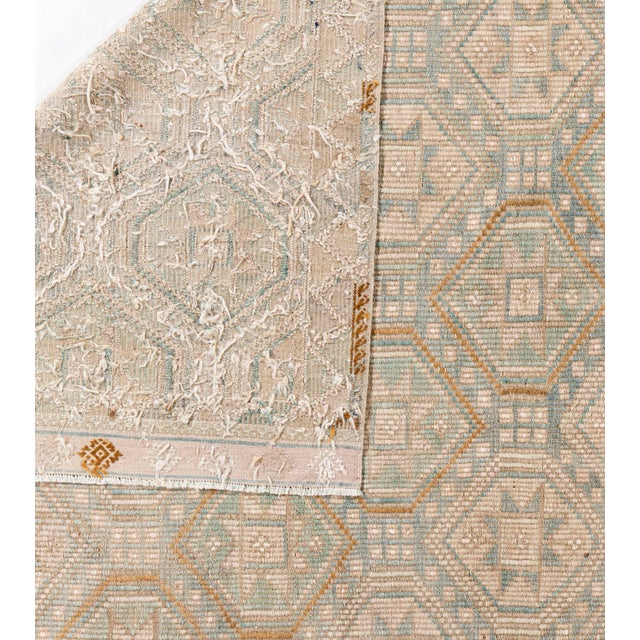 Vintage Circa 1940 Tan Turkish Kilim Flatweave Rug 5ft 9in X 9ft 6in For Sale - Image 14 of 15