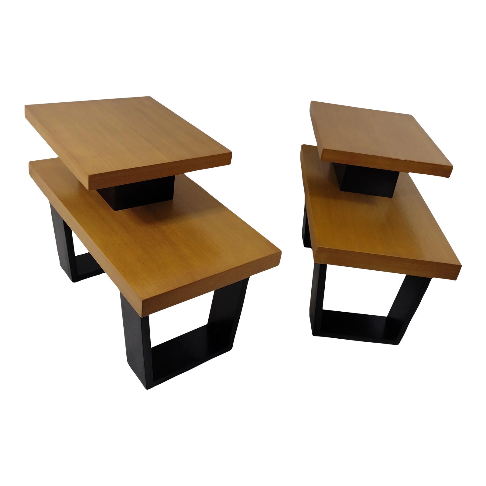 1950s Vintage Step End Tables a Pair Chairish