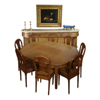 Vintage Dining Room Set, 1930s, Set of 14 For Sale