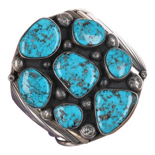 6 7/8" Jerry Roan Navajo 1975 First Prize winning cuff bracelet For Sale