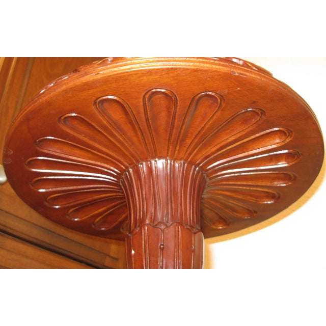Gothic Style Reproduction Torchères Mahogany Candelabra Pedestals/Stands - a Pair For Sale - Image 10 of 13