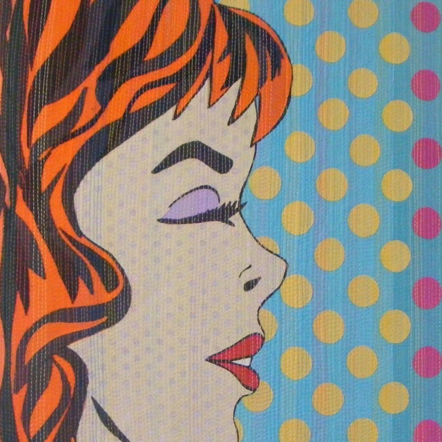 Technique: Fused collage, machine stitched and quilted. Materials: 100 % cotton panel on wooden stretcher Size: 60cm x...