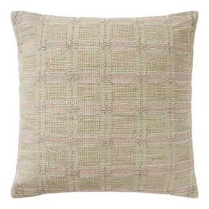 Amber Lewis x Loloi Cypress Ivory / Beige 22" x 22" Cover with Poly Pillow