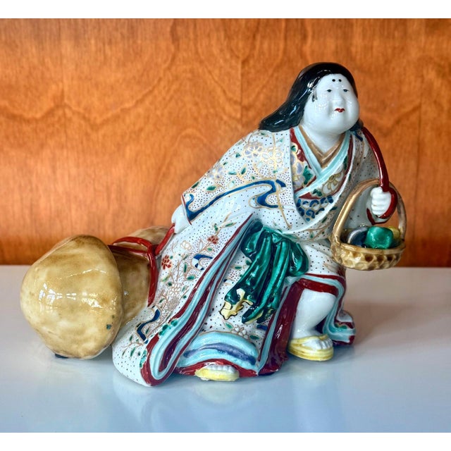 Mid-Century Modern Japanese Imari Porcelain Okimono Otafuku Erotic Aspect Meiji Period For Sale - Image 3 of 18