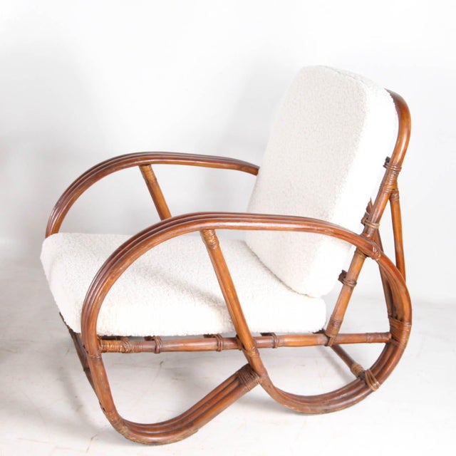 Pretzel Rattan Lounge Chairs, 1970s, Set of 2 For Sale - Image 3 of 14