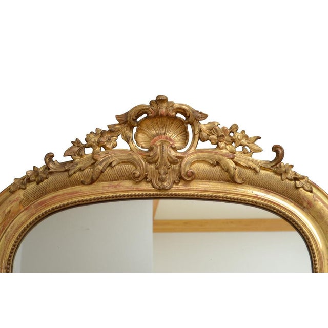 Antique French Wall Mirror, 1890s For Sale - Image 5 of 12
