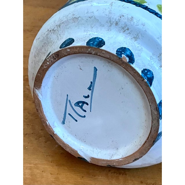 Mid-Century Modern Vintage Italian Hand Painted Cache Pot For Sale - Image 3 of 12