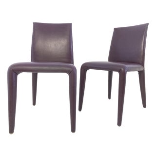 Vintage Leather Side Chairs by Mario Bellini for B&B Italia, 2000s, Set of 2 For Sale