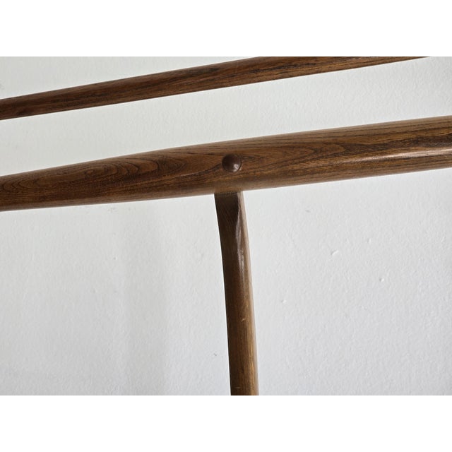 Beige Set of Lounge Chair and Ottoman in Upholstered Walnut by Anna-Lülja Praun, Austria, 1950s For Sale - Image 8 of 18