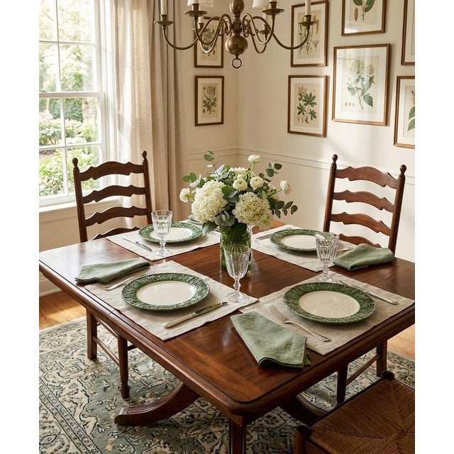 Les Ottomans Italian Hand-Painted "The Palms" Ceramic Dinner Plates - Set of 4 For Sale - Image 10 of 10