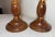 Brown Pair of Antique Hand Turned Wood Marquetry Parquetry Candlesticks Candle Holders For Sale - Image 8 of 13