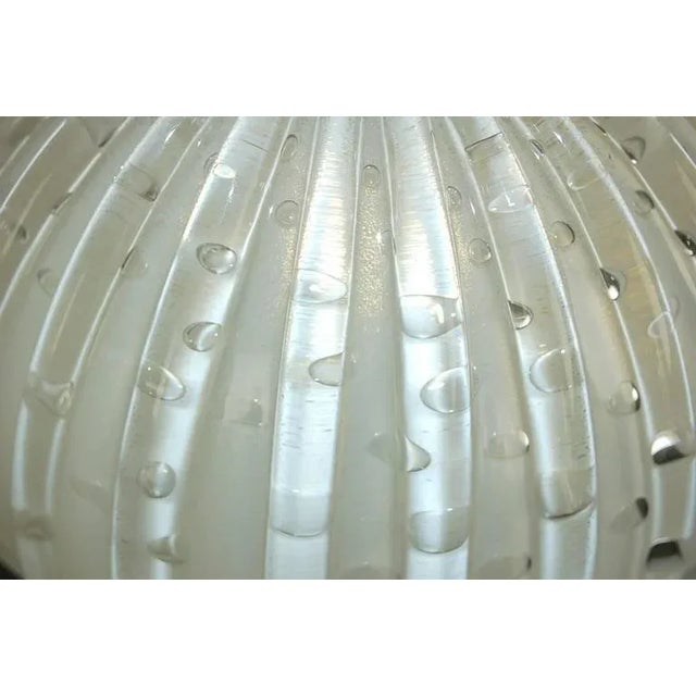 Murano Murano Glass Sphere Lamps White Gold For Sale - Image 4 of 10