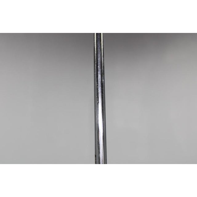 Art Deco Nickel Chandelier with Textured Glass, Czechoslovakia, 1930s For Sale - Image 12 of 17