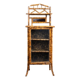 19th Century Bamboo Display Cabinet For Sale