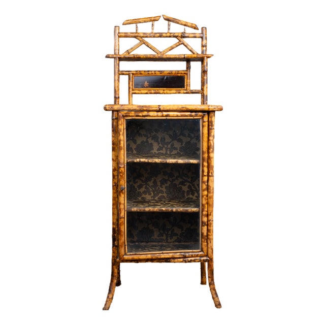 19th Century Bamboo Display Cabinet For Sale